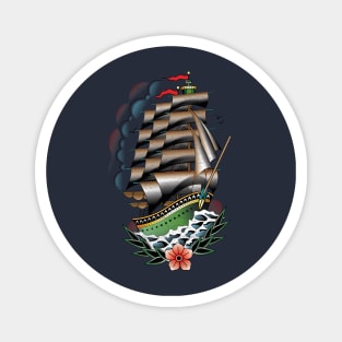 Traditional Tattoo Ship Magnet